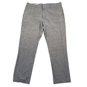 Perry Ellis Portfolio Slim‎ Fit Linen Blend Blue Dress Pants Men's 36x30